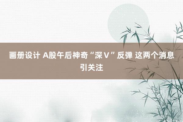 画册设计 A股午后神奇“深Ｖ”反弹 这两个消息引关注